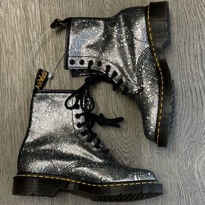 Dr Martens 1460 Suede Boots w/ Metallic Splatter, NWOB